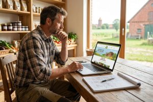 Drei Signale, dass es Zeit für einen Neustart ist“ mit Liste typischer Website-Probleme und Foto eines Teams bei der gemeinsamen Planung