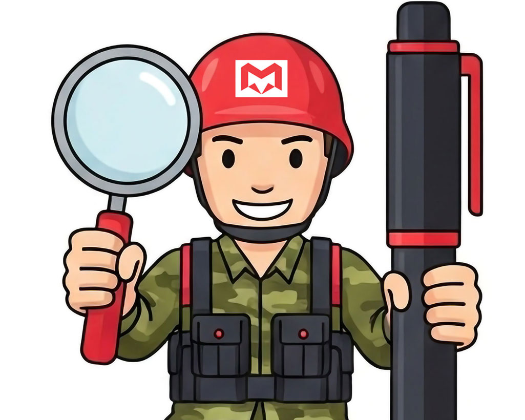 Blog Marketing Soldat von Fox Medien mit Lupe und Stift als Symbol für SEO-Analyse und professionelle Texterstellung